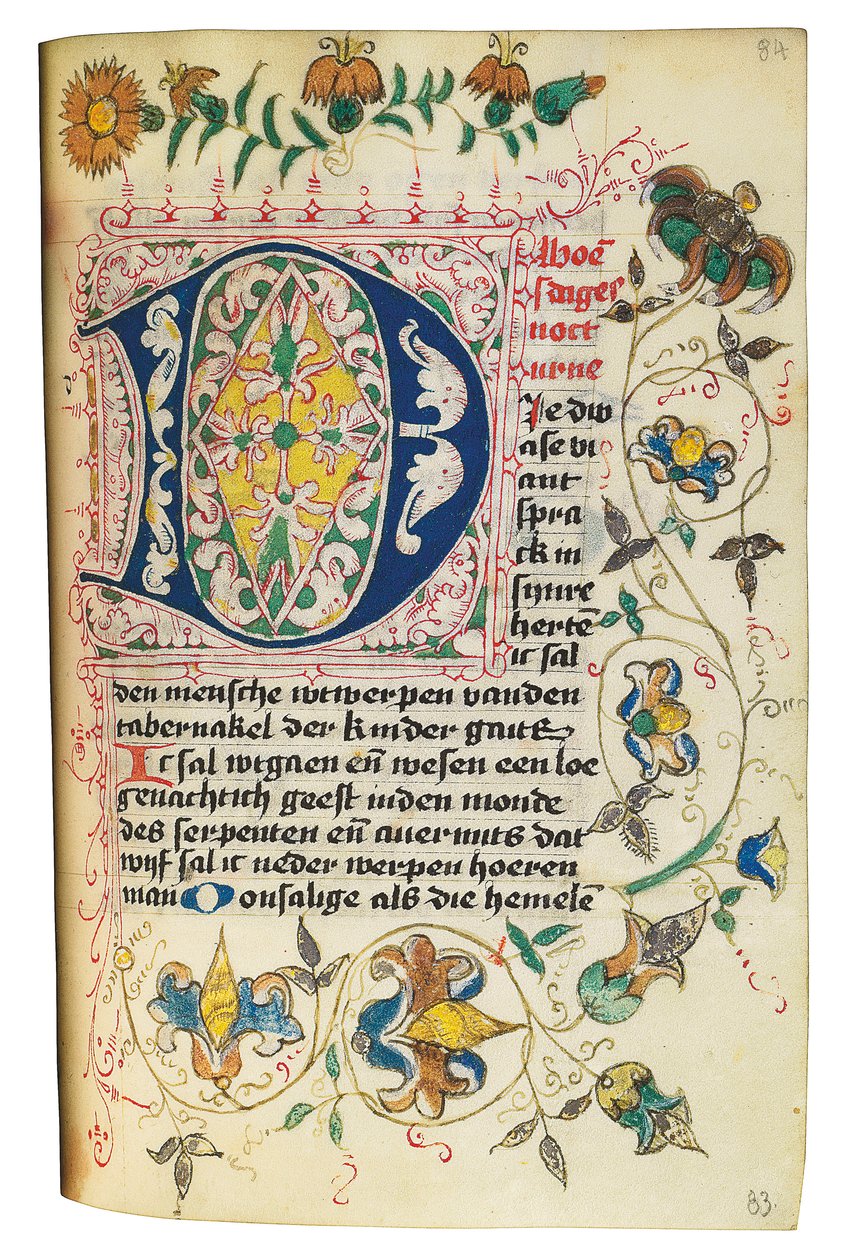 Getijdenboek en Gebedenboek in het Nederlands, Nederrijn, Emmerik, Kleef, ca. 1480 door Dutch School