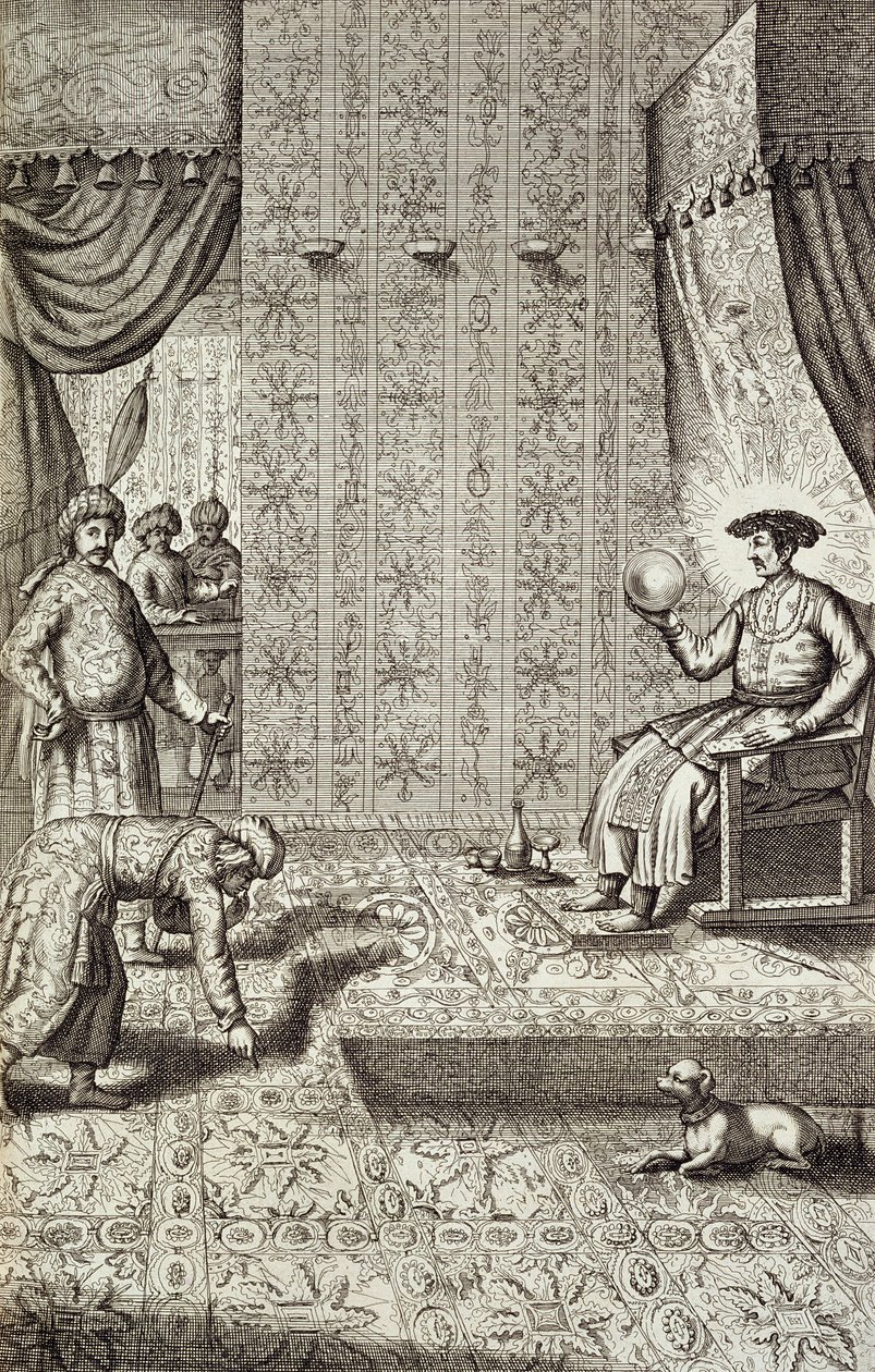 Chinese ambassadeurs bij een Indiase heerser, uit China Illustrated door Athanasius Kircher (1601-80) 1667 door Dutch School