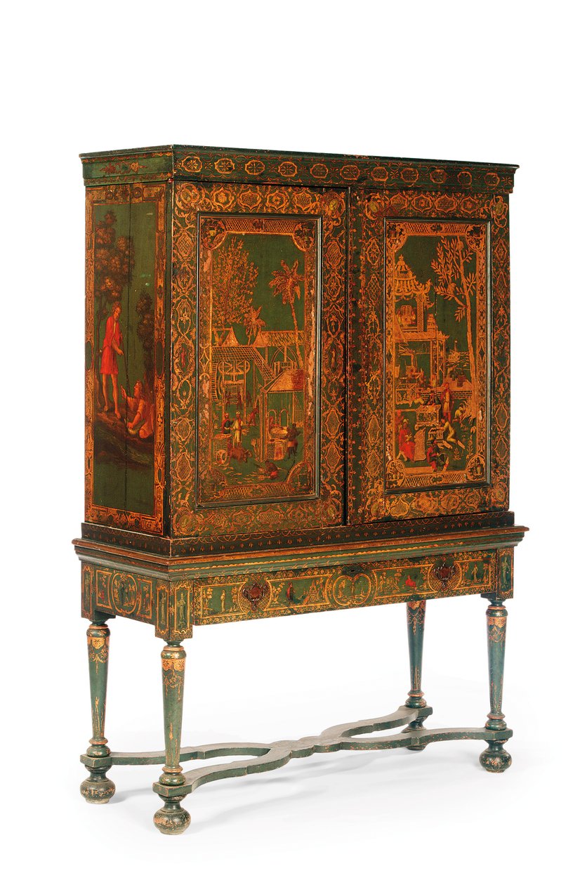 Verzamelaarskast op standaard, c.1700-30 door Dutch School