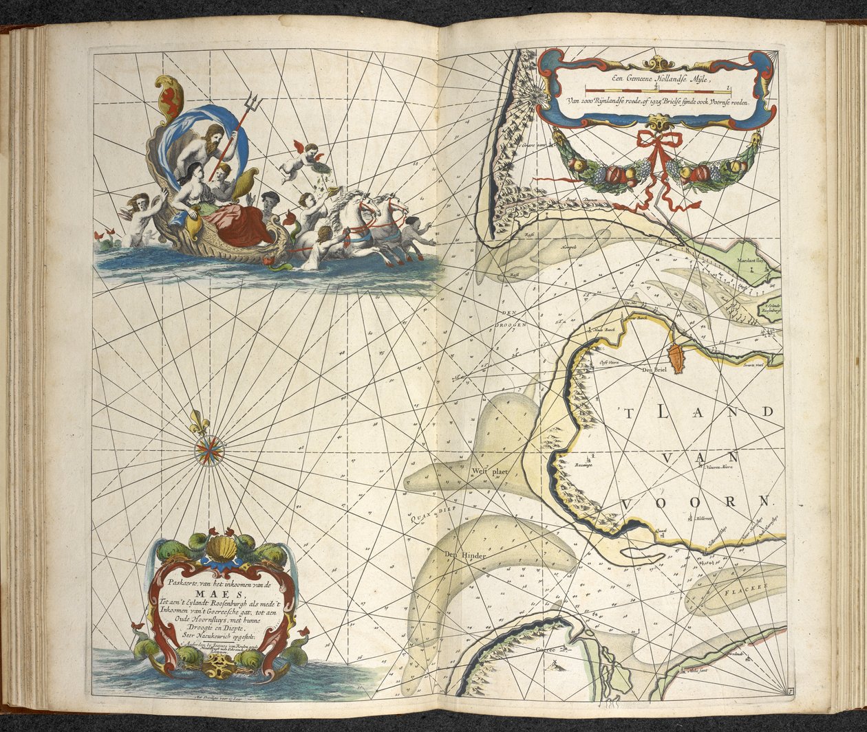 De groote nieuwe vermeerderde zee-atlas ofte water-werelt. Vertoonende in sigh alle de zee-kusten des aardtryks...