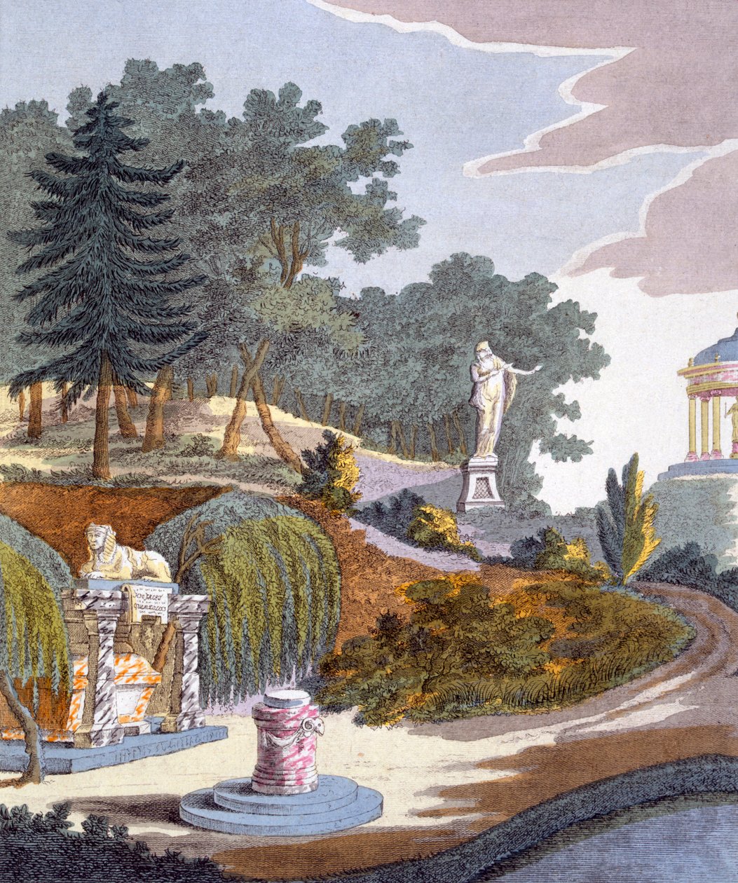 Tuinversieringen, uit Magazine of Garden Gems door G. van Laar, gepubliceerd 1802 door Dutch School