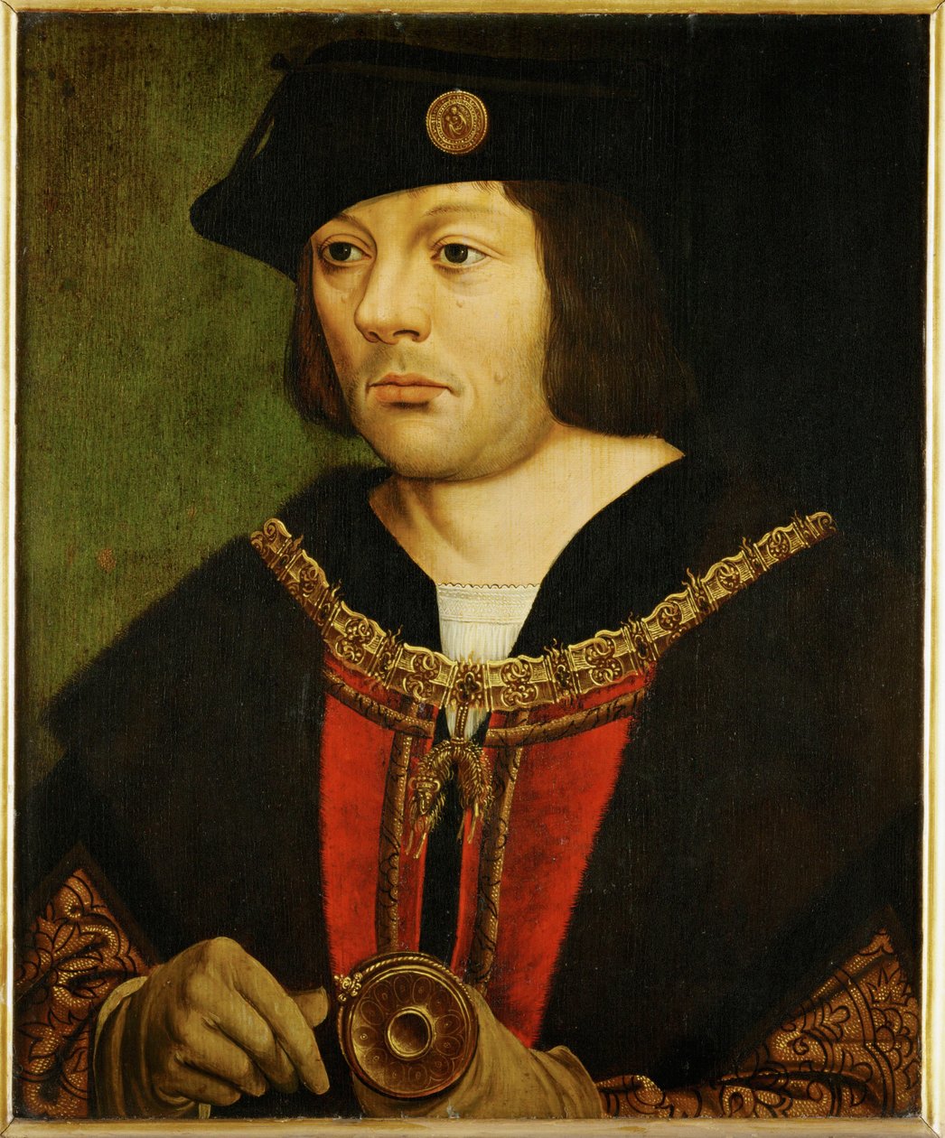 Guillaume III de Croy, heer van Chievres, invloedrijk adviseur van Filips de Beau, zoon van keizer Maximiliaan, leraar ... door Dutch School