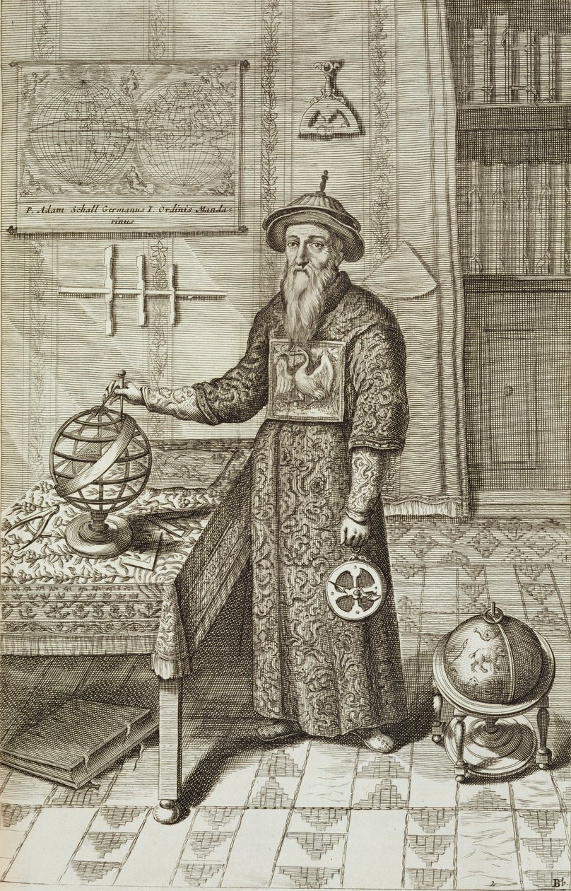 Johann Adam Schall von Bell (1591-1666) uit China Illustrated door Athanasius Kircher (1601-80) 1667 door Dutch School
