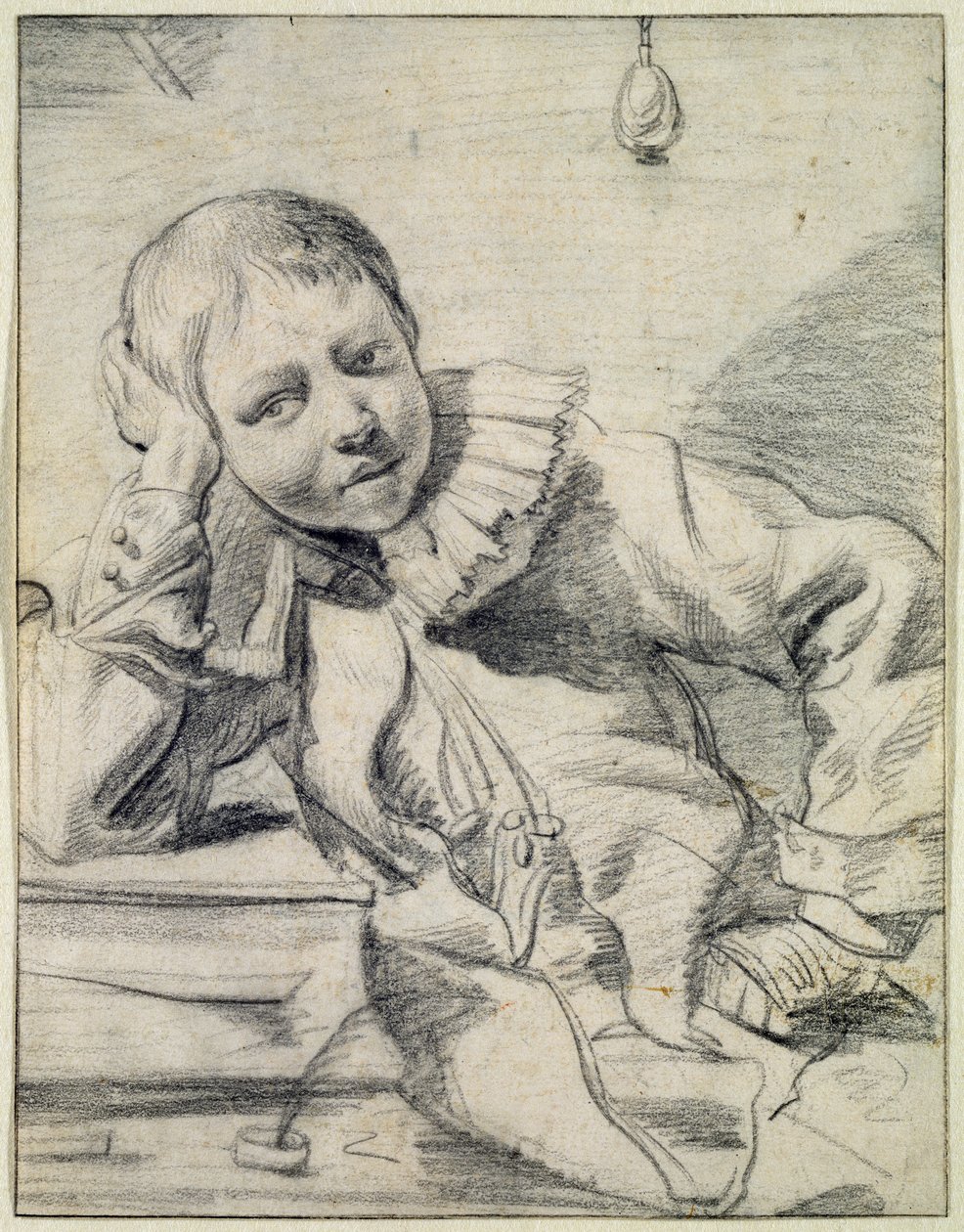 Schooljongen aan zijn Bureau, c.1630-45 door Dutch School