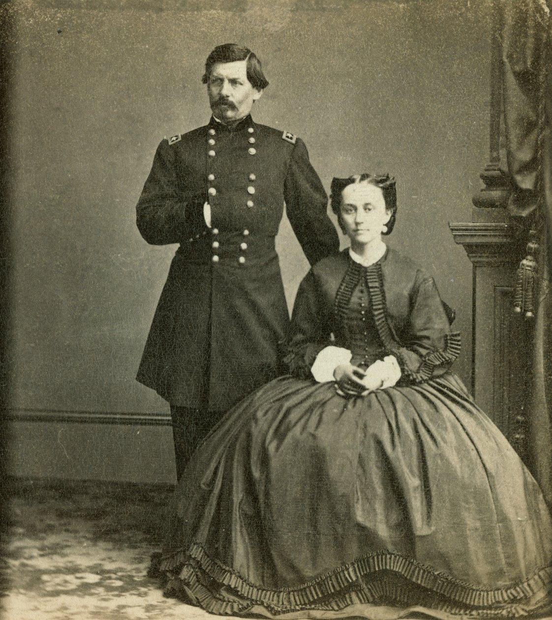 Generaal-majoor George B. McClellan en zijn vrouw, uitgegeven door Anthony