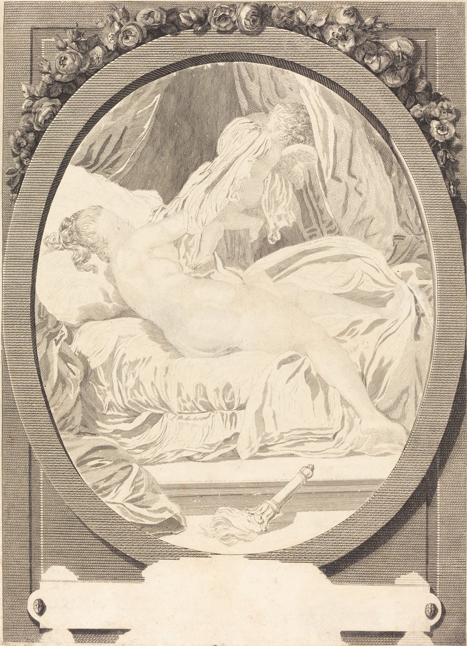 Het hemd uitgetrokken door E. Guersant after Jean Honoré Fragonard