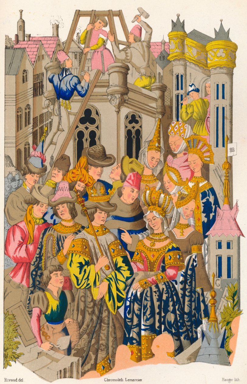 Stichting van de abdij van St. Genevieve door E. Hauger