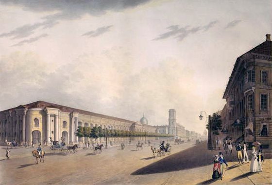 Gostiny Dvor, St. Petersburg, 1820s door E. I. Yessakov