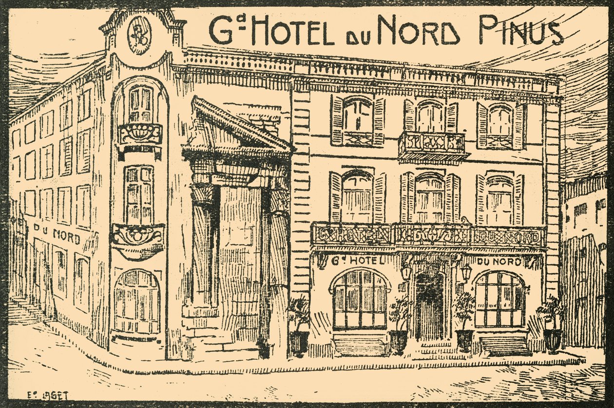 Voorgevel van het hotel, ca. 1920s door E Laget
