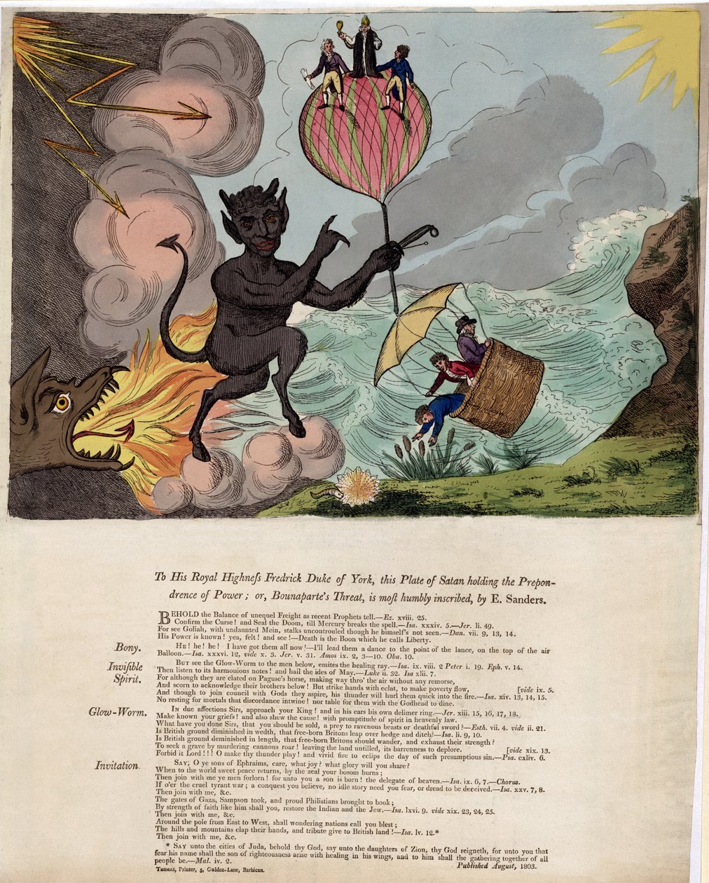 Aan Zijne Koninklijke Hoogheid Frederik Hertog van York, deze plaat van Satan die de overhand van macht houdt; of, Bounaparte