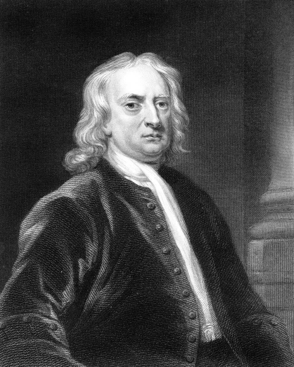 Isaac Newton, Engelse wiskundige, astronoom en natuurkundige, 1818 door E. Scriven