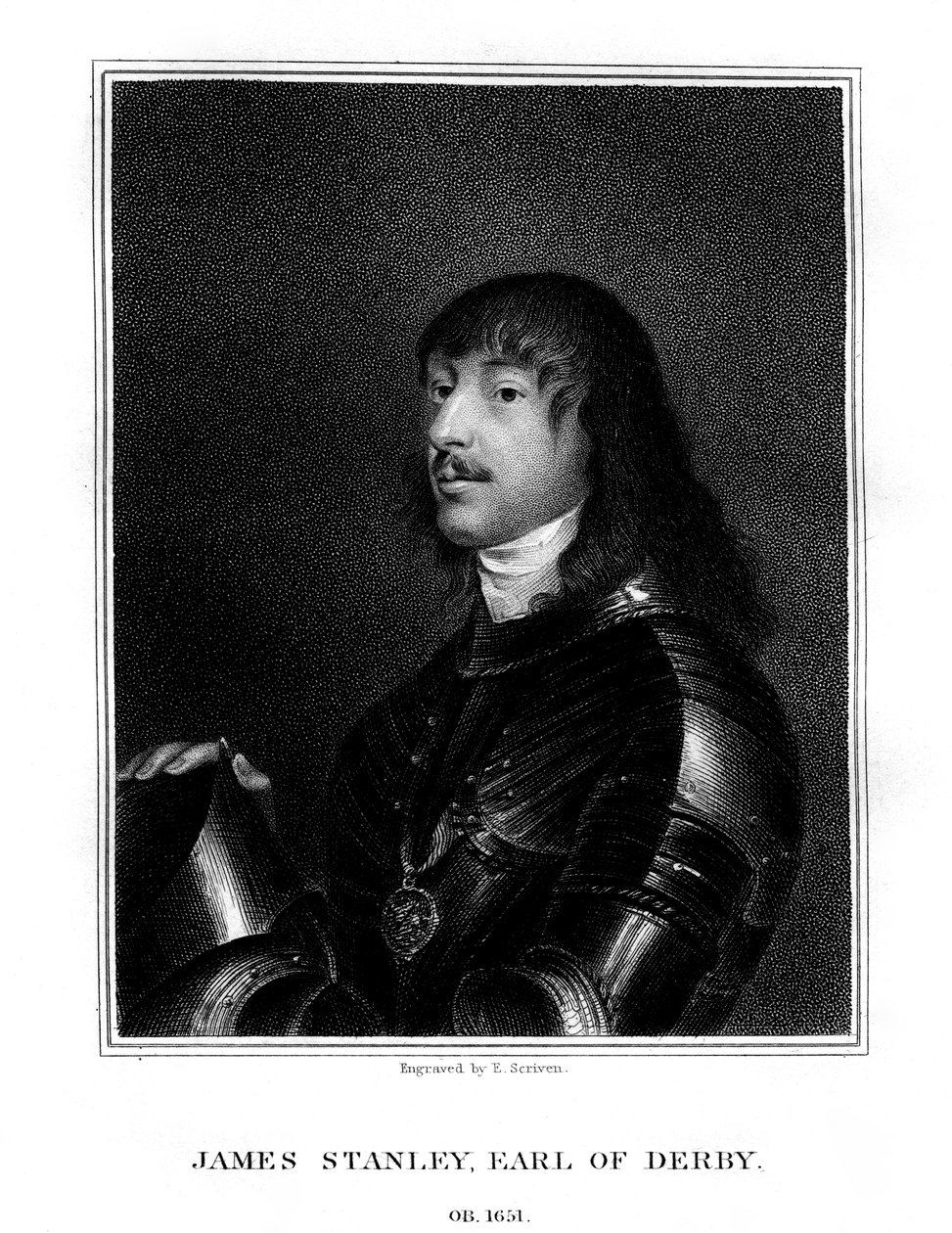 James Stanley, 7e Graaf van Derby, Royalistische aanhanger, 1824 door E. Scriven