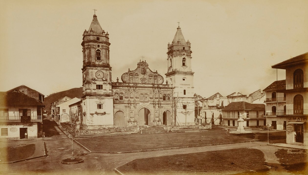 Kathedraal, Panama door Eadweard Muybridge