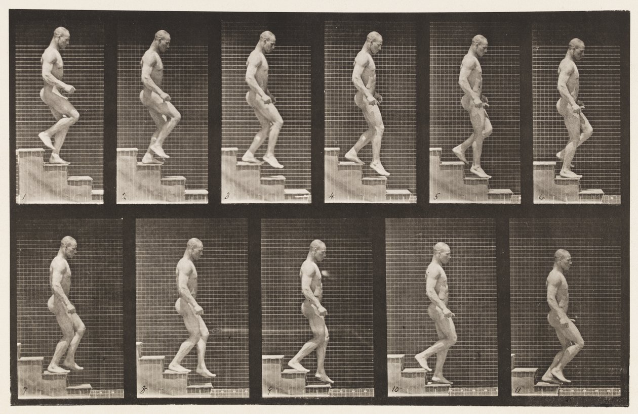 Plaat 126. Trappen afdalen door Eadweard Muybridge