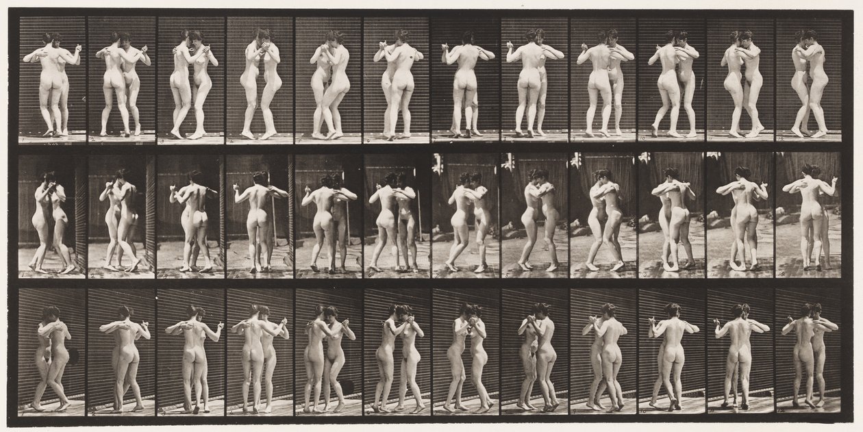 Plaat 196. Wals Dansen, Twee Modellen door Eadweard Muybridge