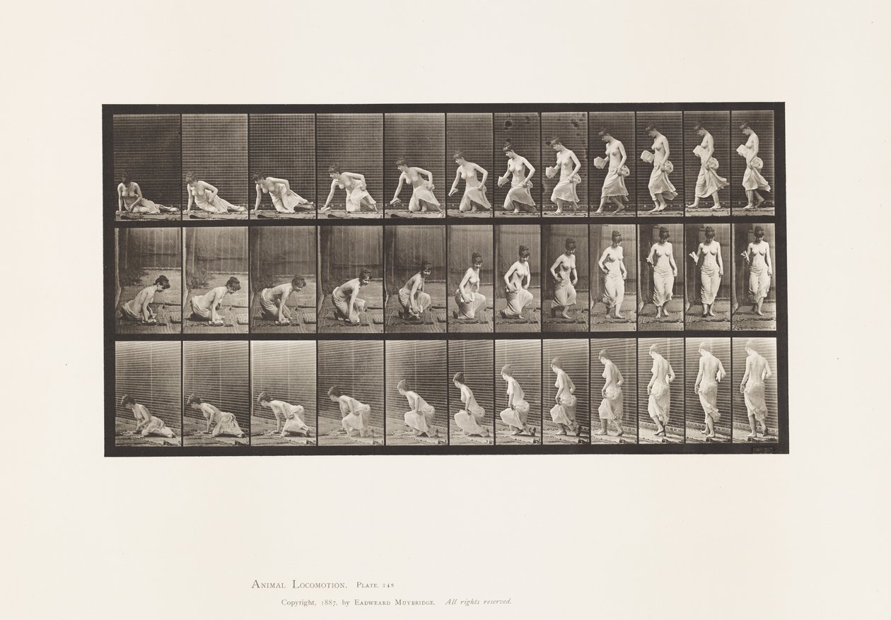 Plaat 248. Zitten op de Grond door Eadweard Muybridge