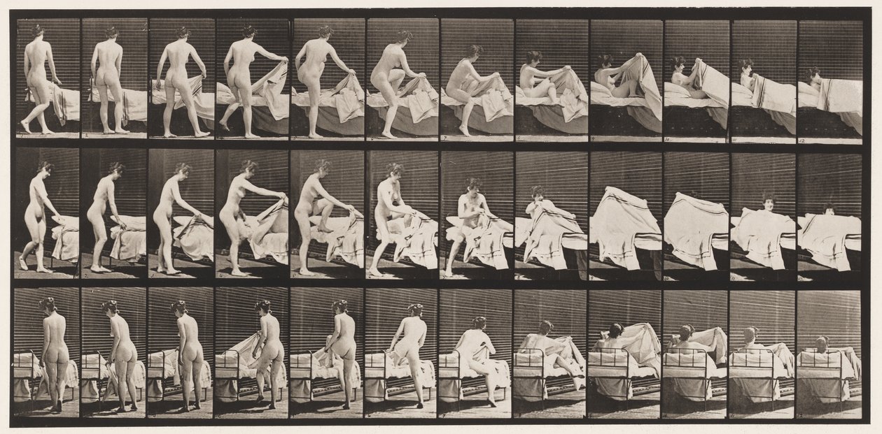 Plaat 263. In bed gaan door Eadweard Muybridge