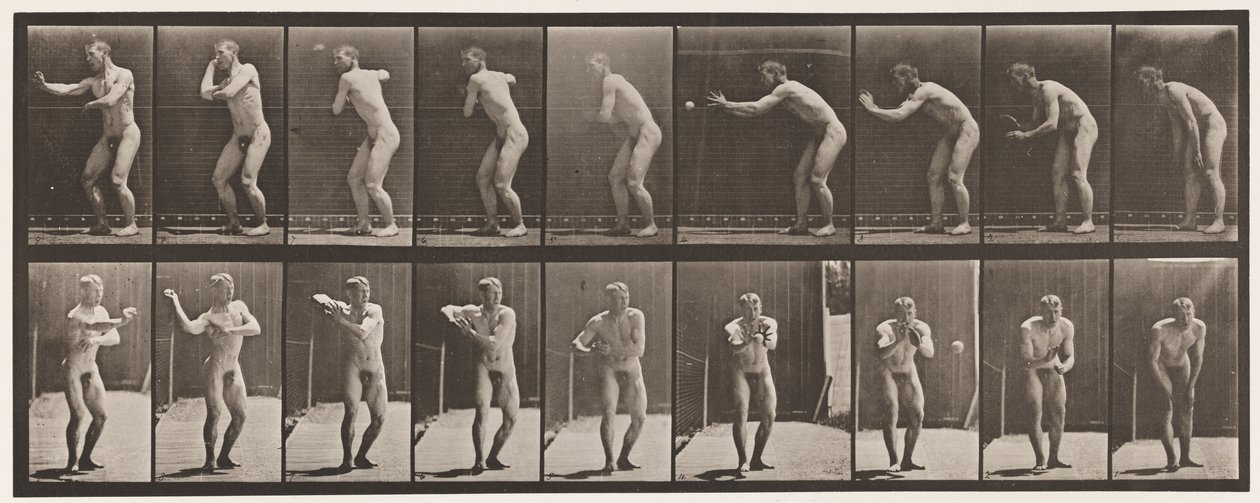 Plaat 281. Honkbal; Vangen en Gooien door Eadweard Muybridge