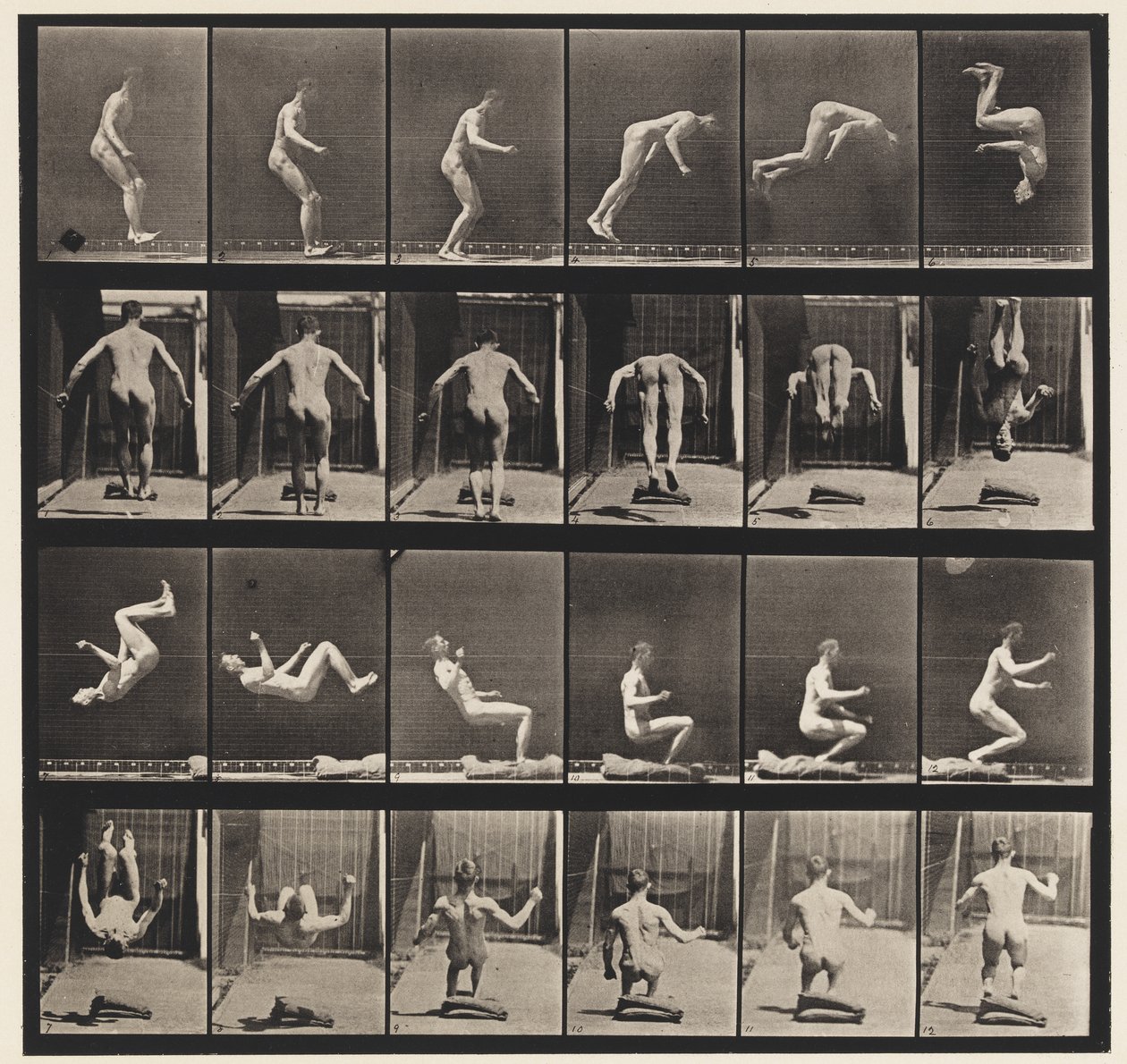 Rennende salto door Eadweard Muybridge