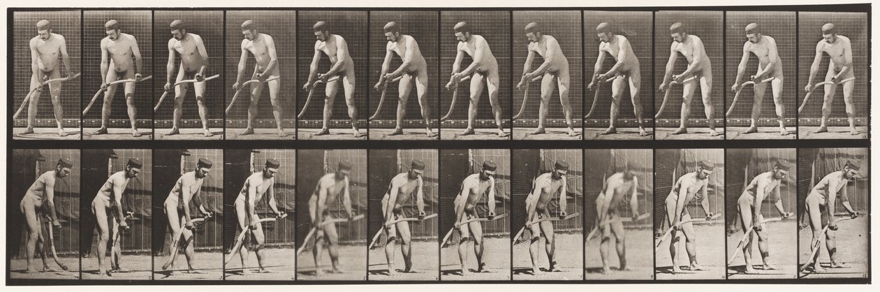 Plaat 391. Boer, Gras Maaien door Eadweard Muybridge