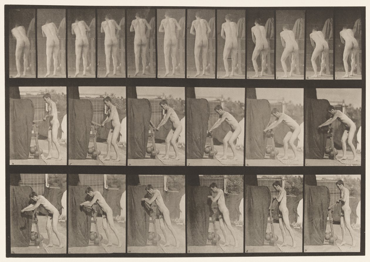 Plaat 394. Een Kruk Draaien door Eadweard Muybridge