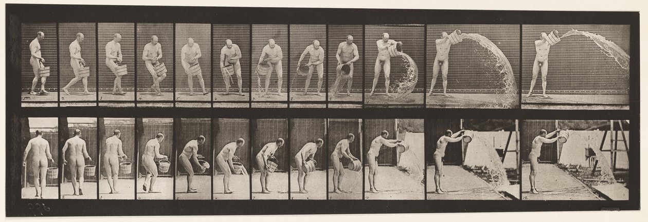 Emmer water legen door Eadweard Muybridge