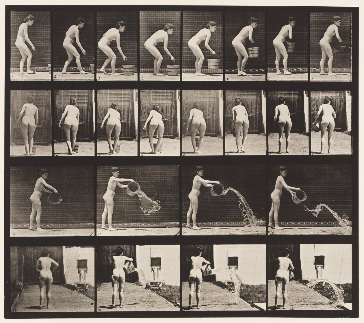 Plaat 401. Emmer Water Leegmaken door Eadweard Muybridge
