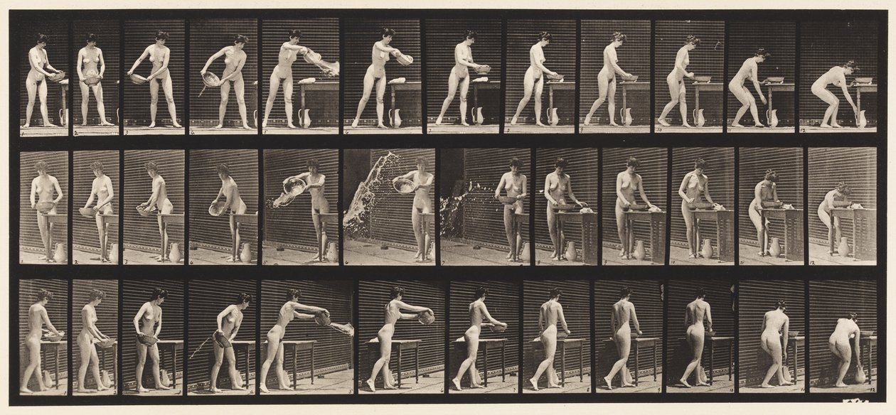 Plaat 402. Kom Water Leegmaken door Eadweard Muybridge