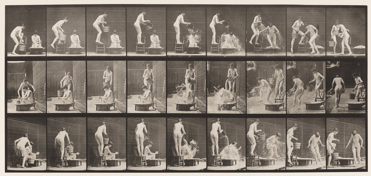 Plaat 408. Twee Modellen door Eadweard Muybridge