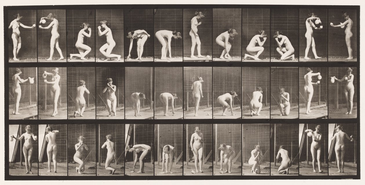 Plaat 501. Diversen, Bukken, Knielen, enz. door Eadweard Muybridge