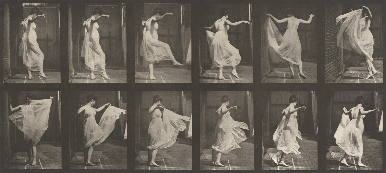 Plaat nummer 188. Dansen (fantasie) door Eadweard Muybridge