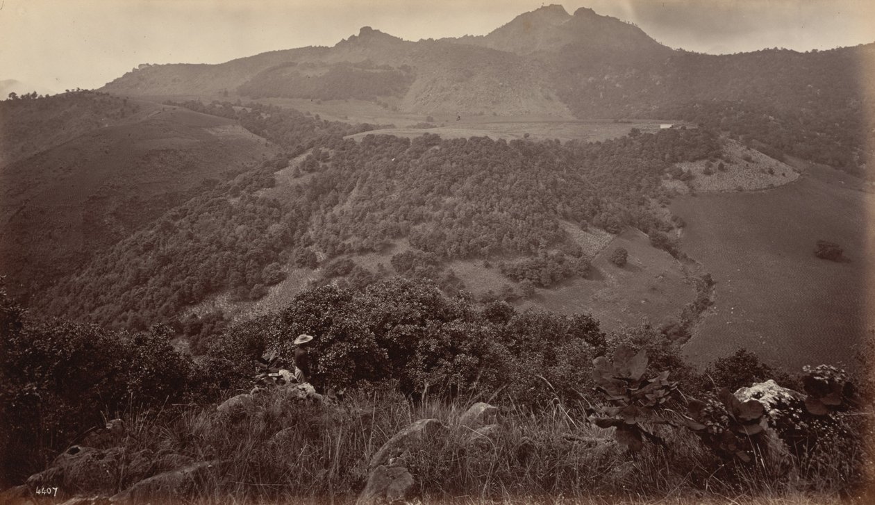 Vulkaan Santa María, Quetzaltenango, Guatemala door Eadweard Muybridge