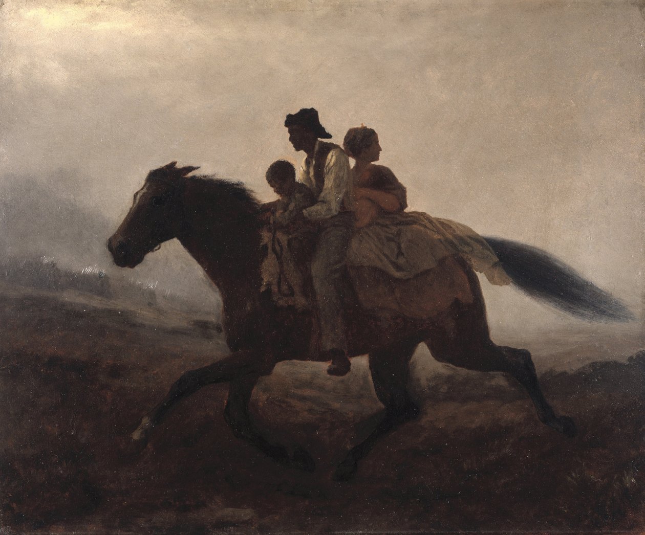 Een Rit voor Vrijheid -- De Vluchtende Slaven door Eastman Johnson