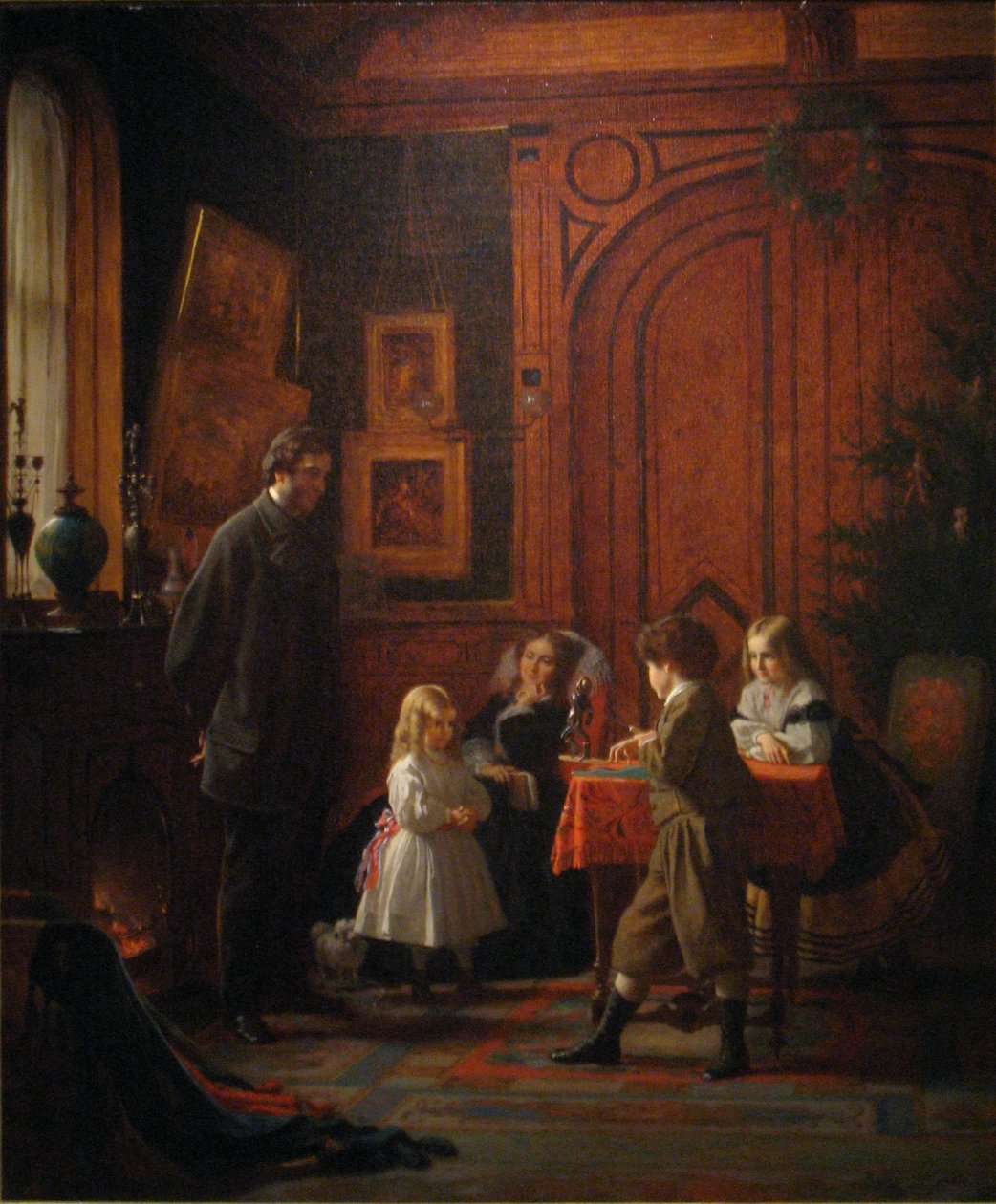 Kersttijd, De familie Blodgett door Eastman Johnson