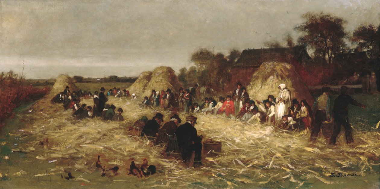 Maïsschillen op Nantucket door Eastman Johnson