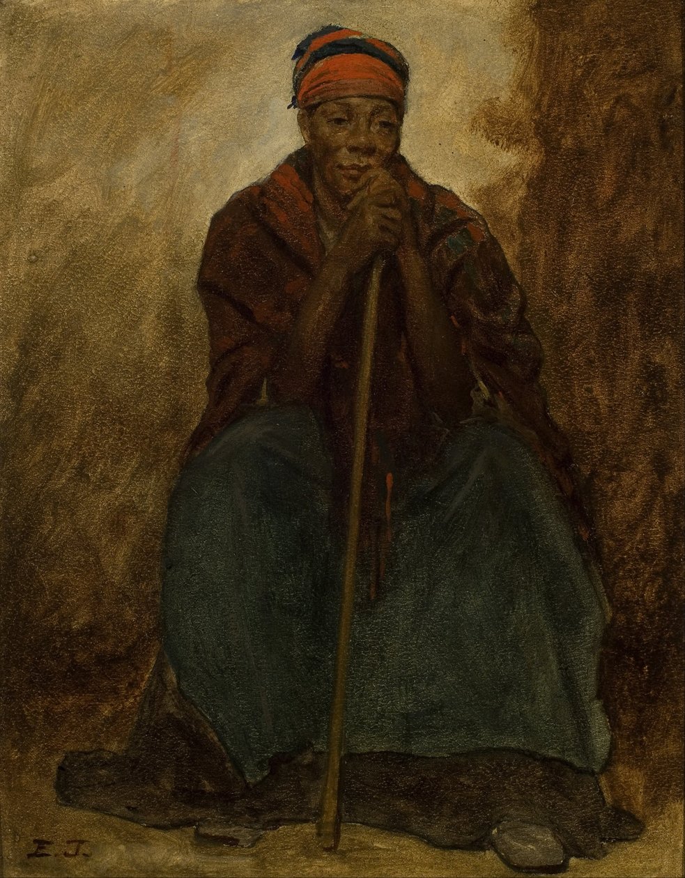 Dinah, portret van een negerin door Eastman Johnson