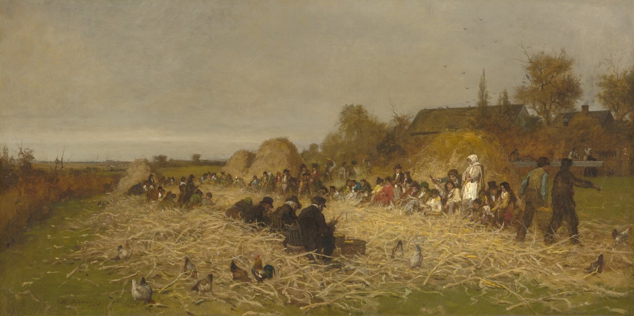 Husking Bee, eiland Nantucket door Eastman Johnson