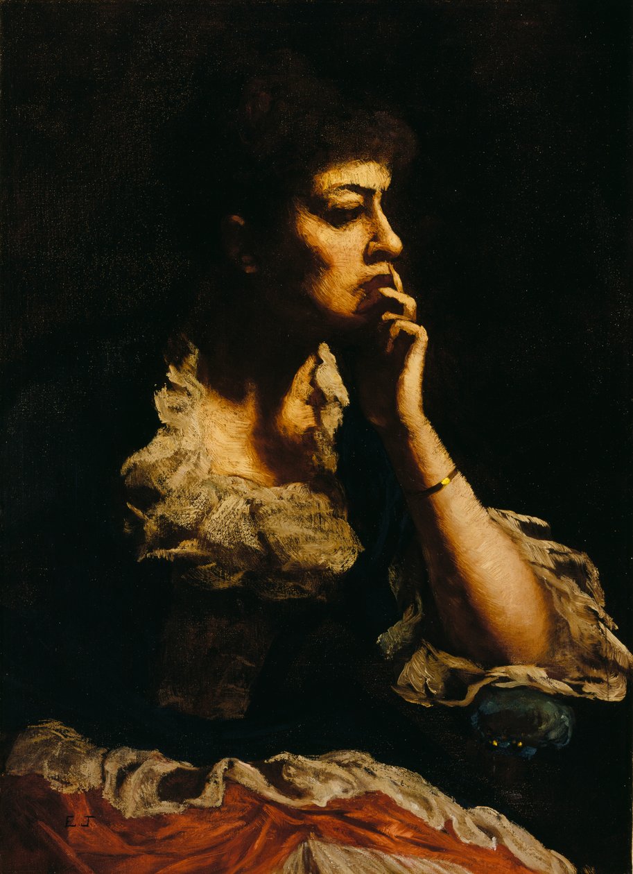 Portret van Mevrouw Eastman Johnson door Eastman Johnson