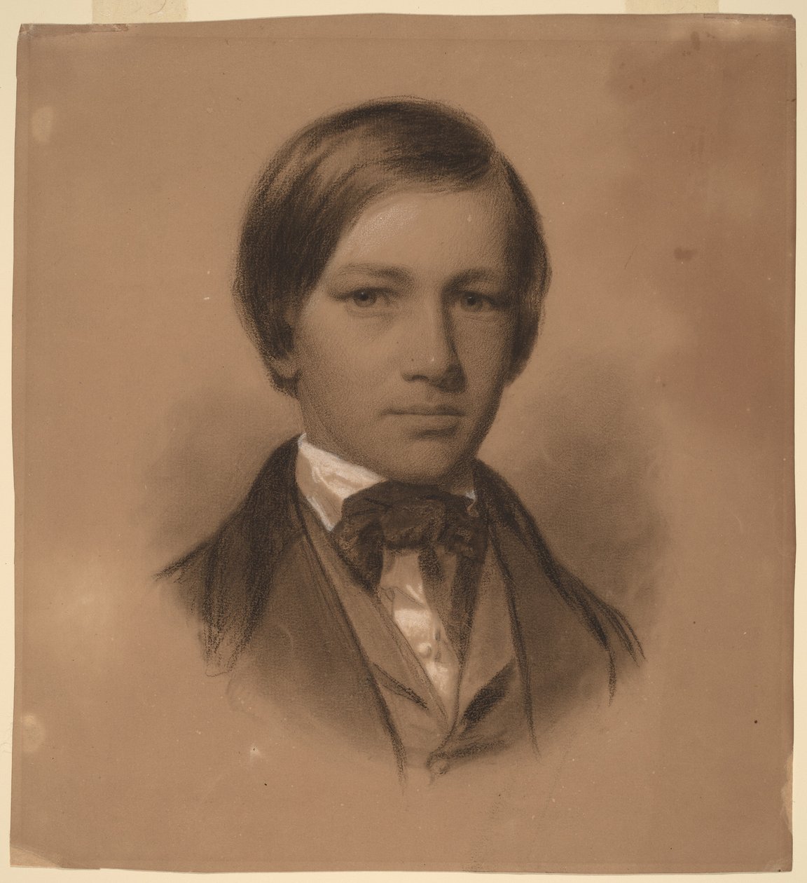 Portret van een jonge man door Eastman Johnson