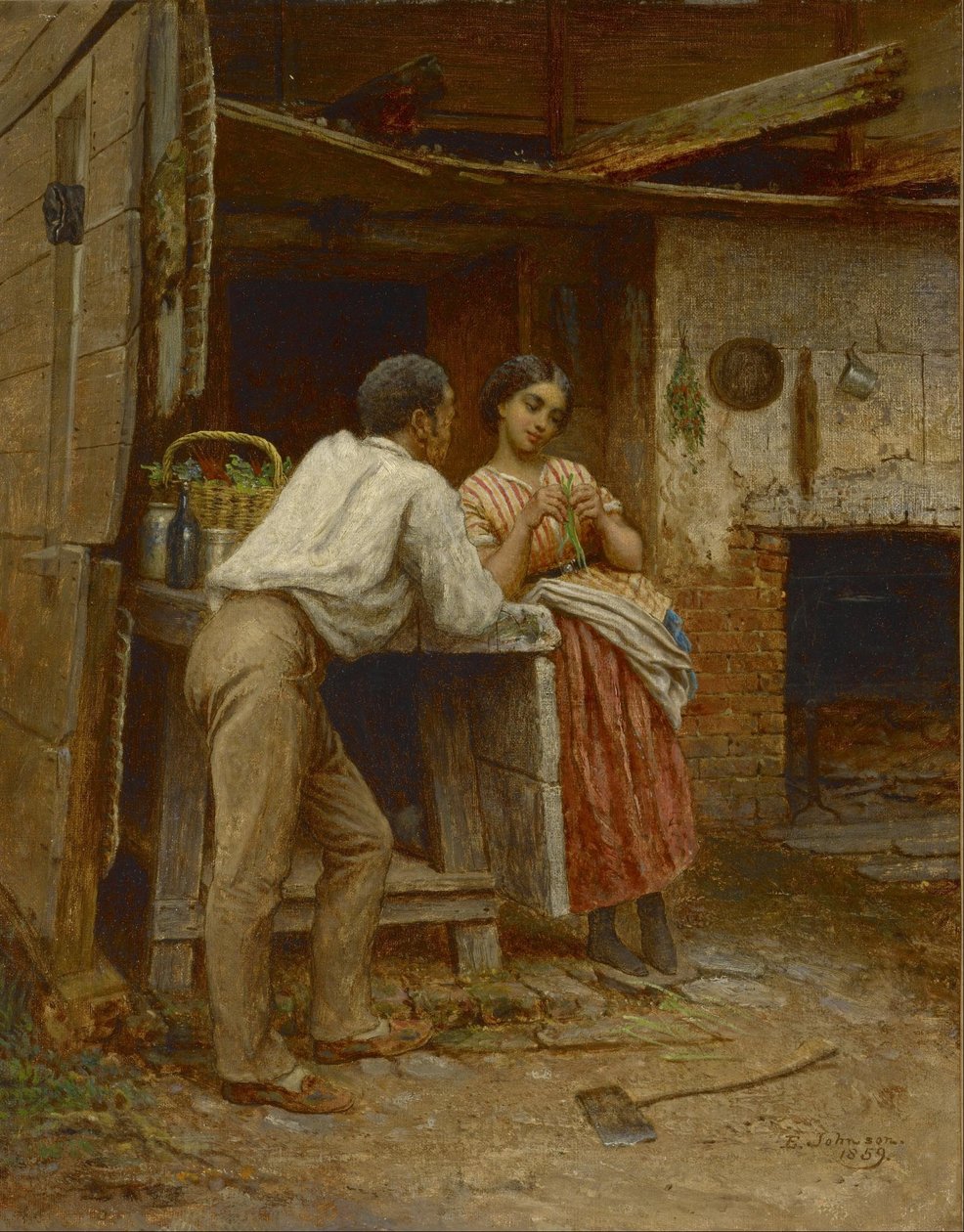 Zuidelijke verkering door Eastman Johnson