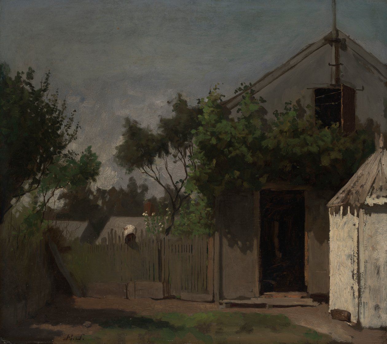 De Achtertuin door Eastman Johnson