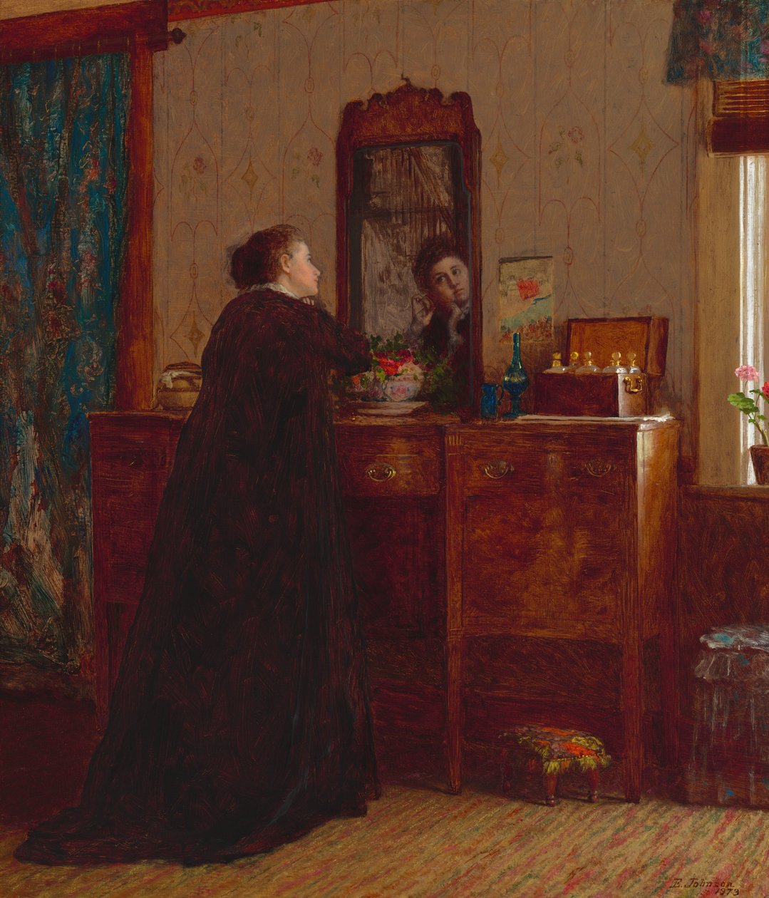De Toilet door Eastman Johnson