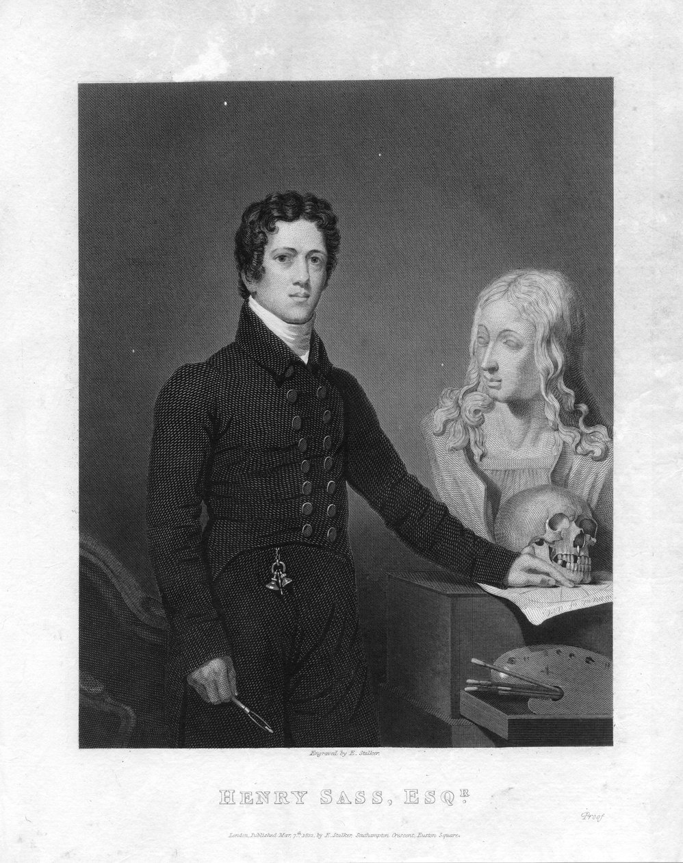 Gegraveerd portret door Ebenezer Stalker