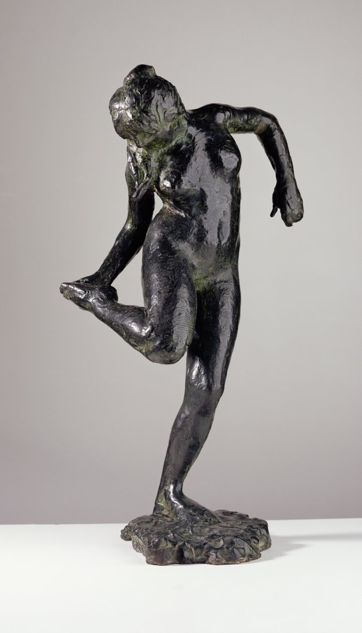 Danseres die naar de Zool van haar Rechtervoet Kijkt door Edgar Degas