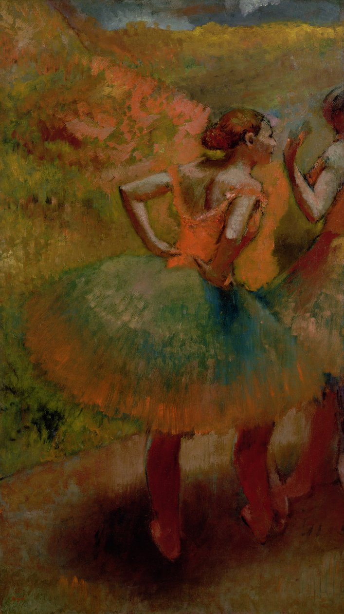 Dansers met groene rokken, c.1895 door Edgar Degas