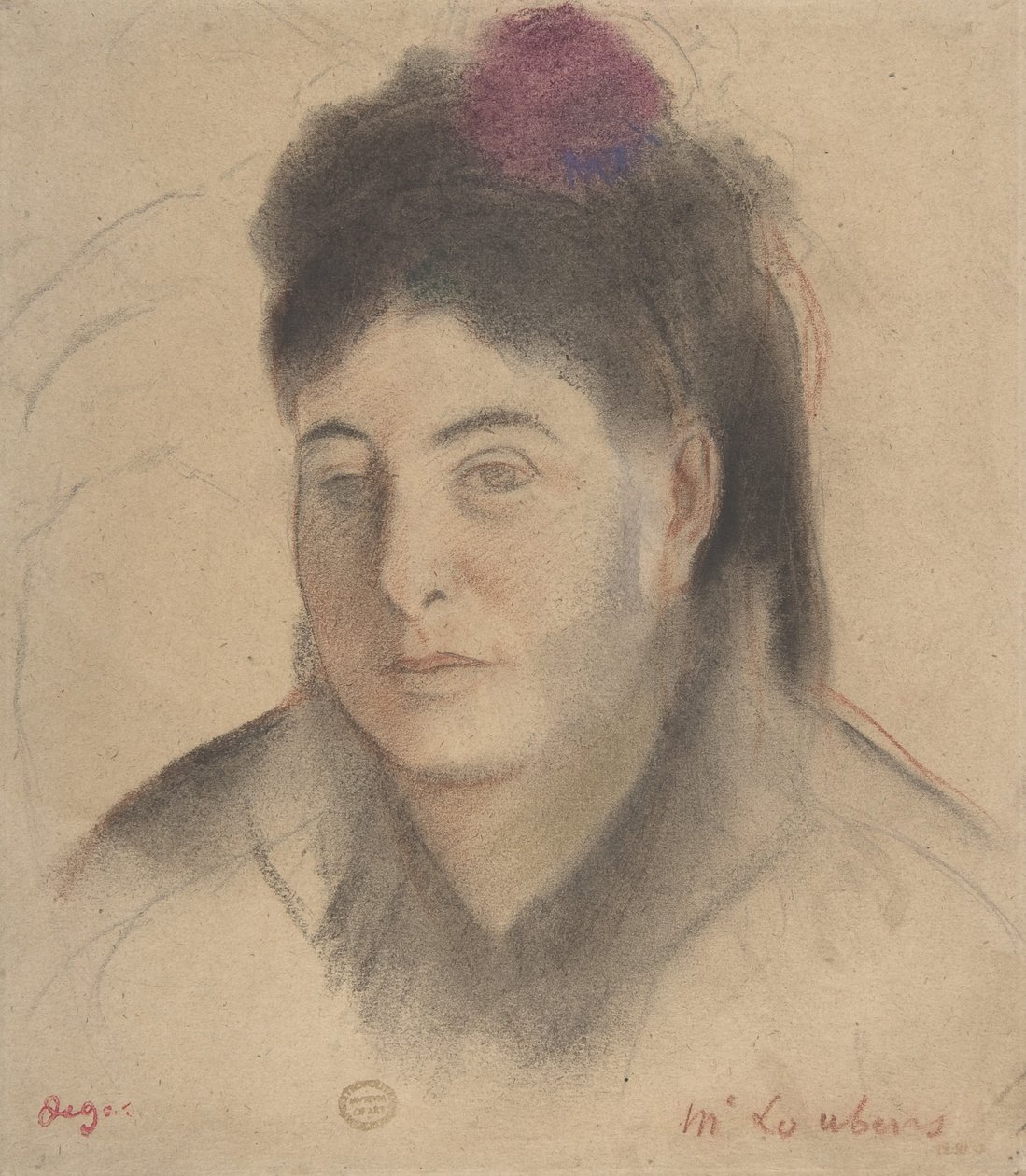 Madame Loubens door Edgar Degas