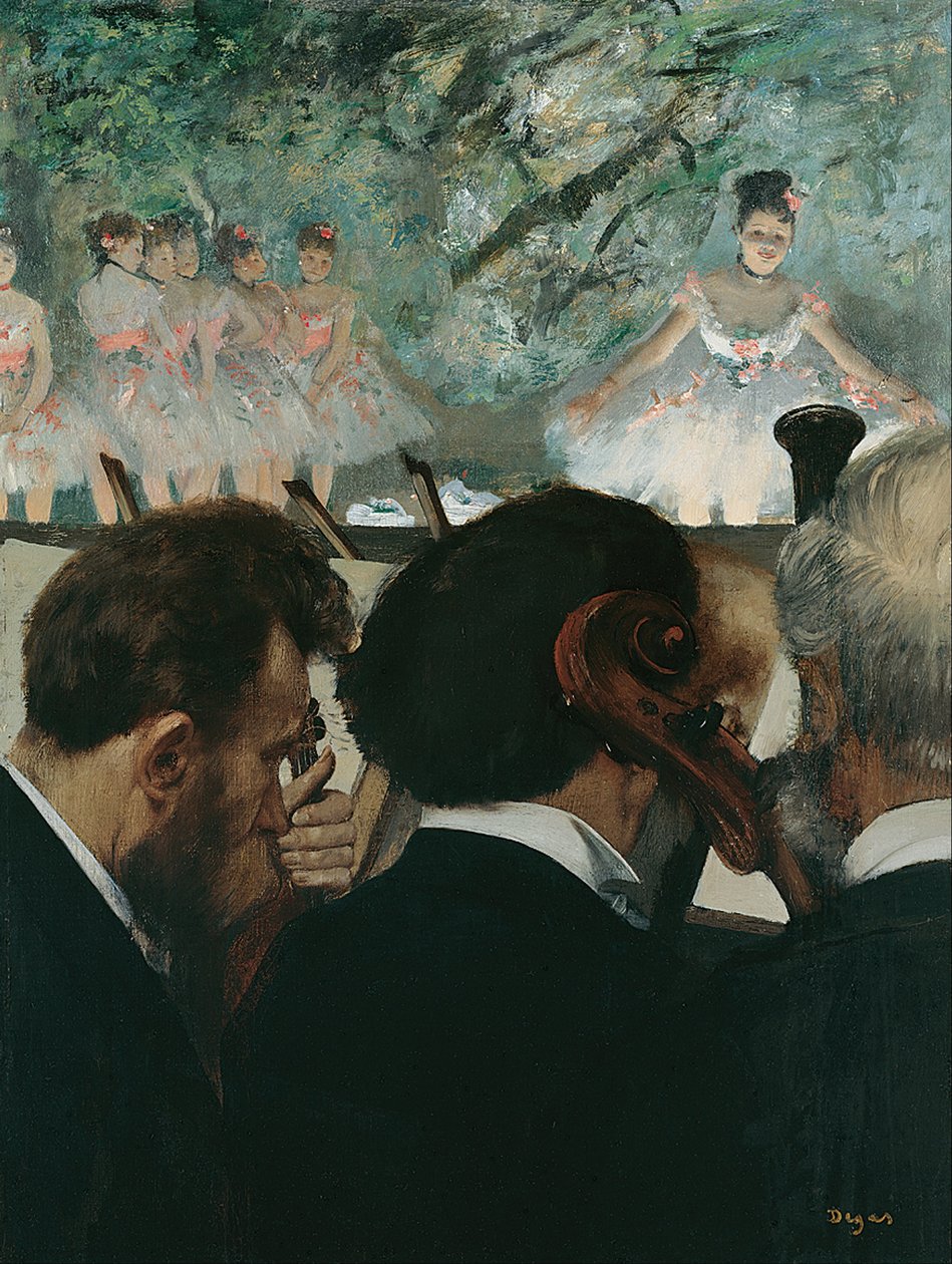 Orkestmuzikanten door Edgar Degas