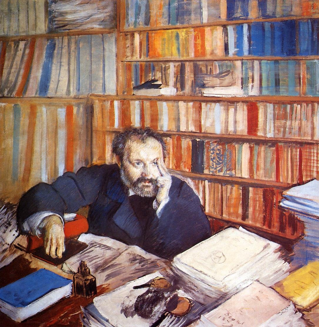 Portret van Duranty door Edgar Degas