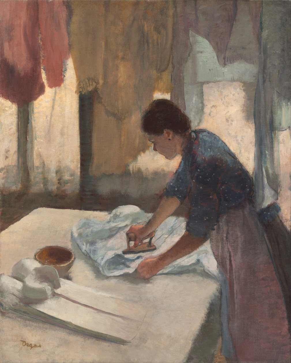 Vrouw die Strijkt door Edgar Degas