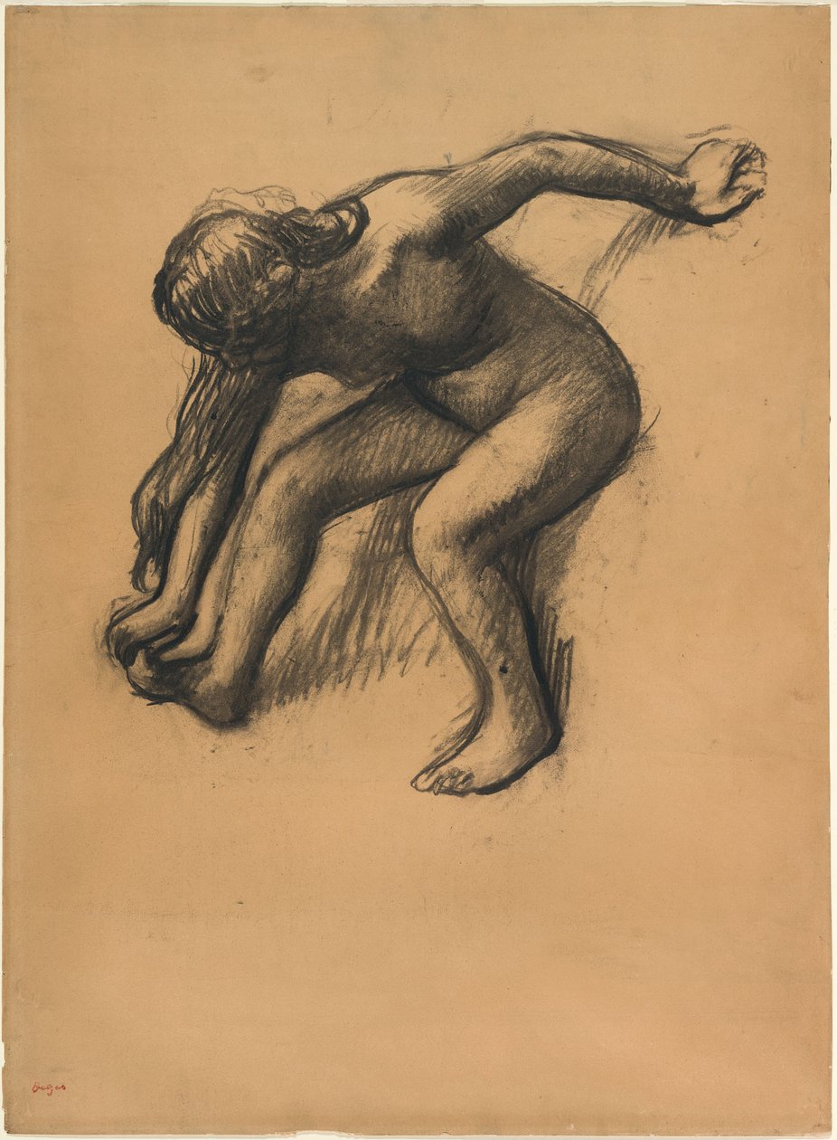 Na het bad door Edgar Degas